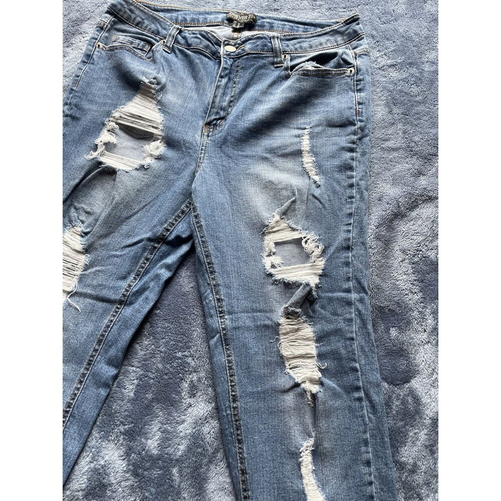 Forever 21 Junior Women’s Size 14 Denim Blue Jeans Pants - Picture 3 of 7